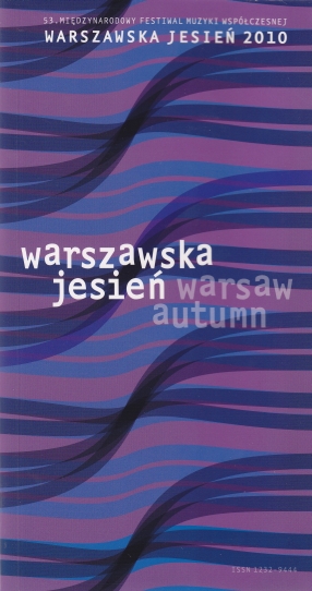 53. MFMW ,,Warszawska Jesień”, 17-25.IX.2010, projekt okładki Martin Majoor