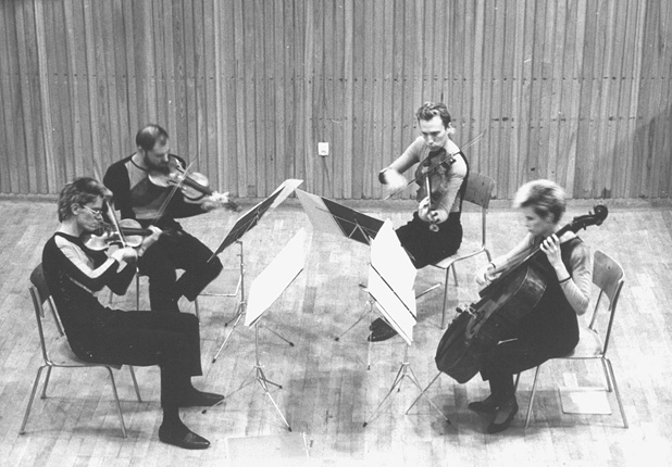 Kronos Quartet in concert, 28 September 1986, photo by Andrzej Glanda