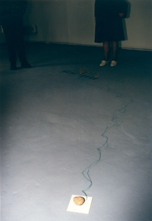 Instalacja Felixa Hessa How Light is Changed into Sound w Centrum Sztuki Współczesnej 21 września 1996, fot. Jan Rolke