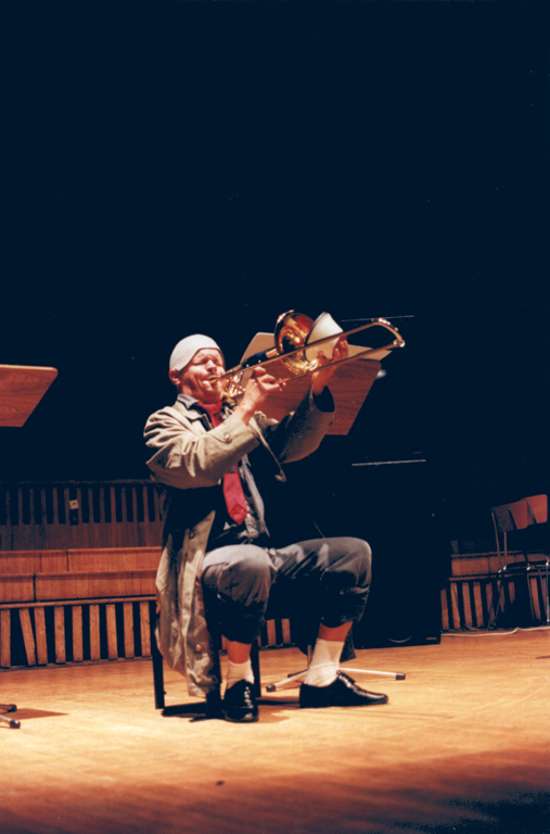 Christian Lindberg during the concert on 19 September 1998, photo by Jan Rolke