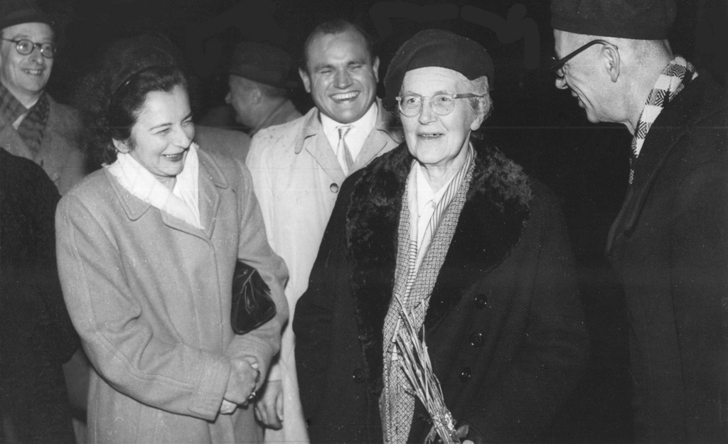 Jerzy Jasieński, Grażyna Bacewicz, Kazimierz Serocki, Nadia Boulanger, Zygmunt Mycielski (1956), fot. CAF