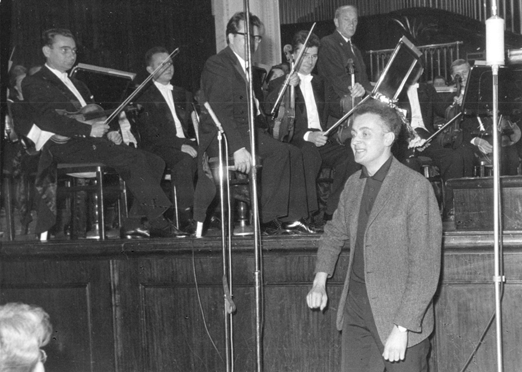 Wojciech Kilar after the performance of Générique on 24 September 1963, photo by Andrzej Zborski