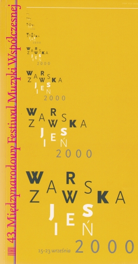 43. MFMW ,,Warszawska Jesień”, 15-23.IX.2000, projekt okładki Martin Majoor