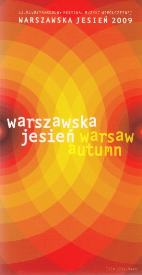 52. MFMW ,,Warszawska Jesień”, 18-26.IX.2009, projekt okładki Martin Majoor