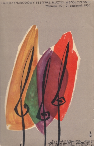 1st IFCM 'Warsaw Autumn', 10-21.X.1956, cover design Stefan Małecki