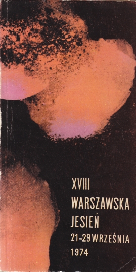 18. MFMW ,,Warszawska Jesień”, 21-29.IX.1974, projekt okładki Waldemar Świerzy
