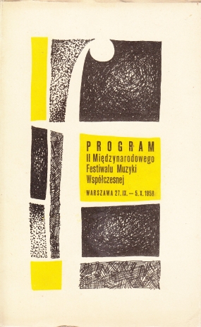 2nd IFCM 'Warsaw Autumn', 27.IX - 5.X.1958, cover design Leon Urbański