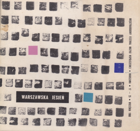 4th IFCM 'Warsaw Autumn', 17-25.IX.1960, cover design Jan Lenica