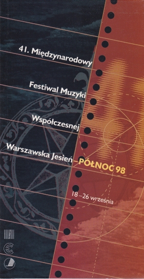 41. MFMW ,,Warszawska Jesień”, 18-26.IX.1998, projekt okładki Marek Pawłowski