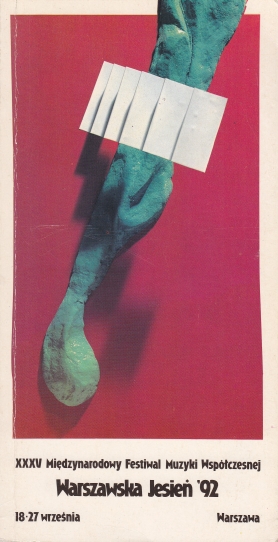 35th IFCM 'Warsaw Autumn', 18-27.IX.1992, cover design Marian Jankowski